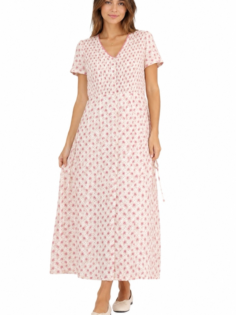 Vintage April Cornell for Cornell Trading Ditsy Cottagecore Loose Maxi Dress